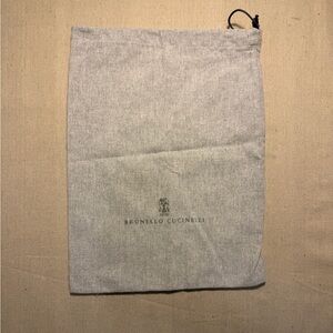 Brunello Cucinelli Dust Bag Grey Drawstring Storage And Travel 10 X 15